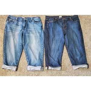 Levi's 515 Blue Denim Jean Capri - Women's Size 16 Lot of 2